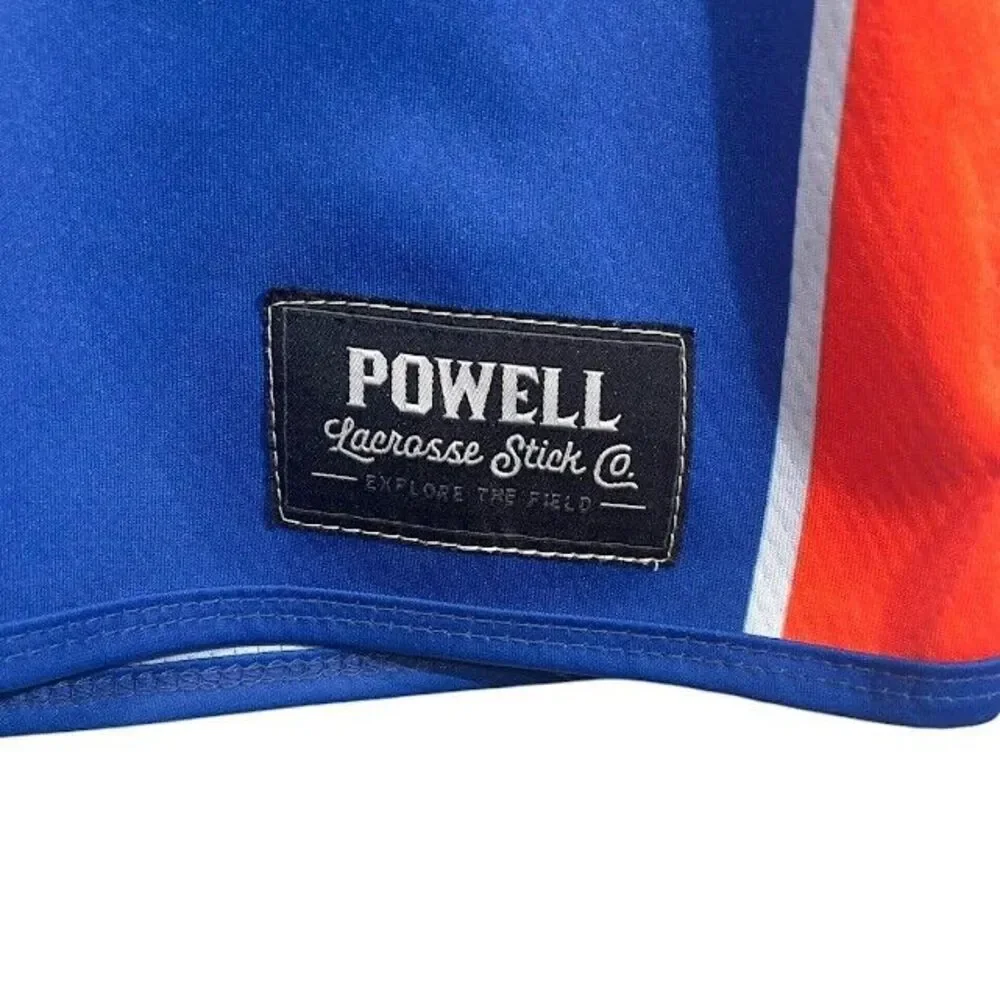 Rhino Lacrosse Academy Reversible Jersey Top Youth L/XL White Blue Orange# 18‎